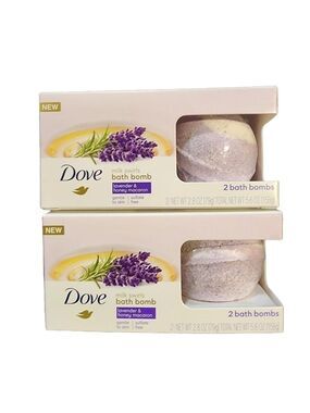 NEW Dove Milk Swirls lavender & honey macaron bath bombs lot of 4